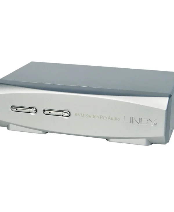 Kvm Switch 2 Θύρες Lindy Γκρι Ασημί 39304