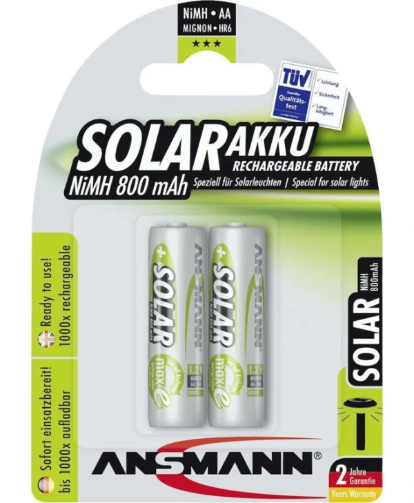 Ansmann Solar Επαναφορτιζόμενες Μπαταρίες AA Ni-MH 800mAh 1.2V 2τμχ 5035513