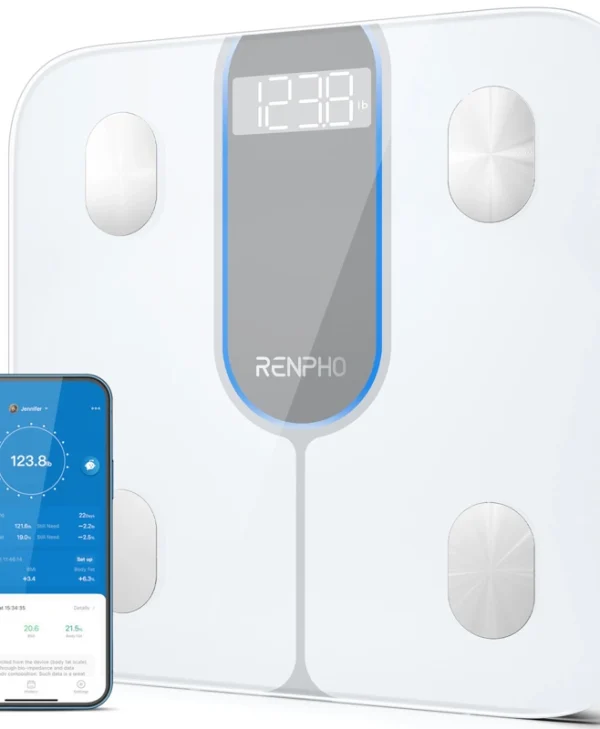 Renpho Elis 1c Smart Ζυγαριά 200kg με Λιπομετρητή & Bluetooth Λευκή PEU-R-A033-W