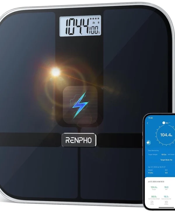 Renpho Smart Ζυγαριά 180kg με Bluetooth Μπεζ PEU-R-A020-BK
