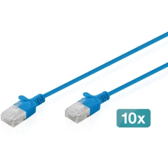 Digitus U/UTP Cat.6 (Gigabit) Καλώδιο Δικτύου Ethernet Μπλε DK-1618-010S-B-10