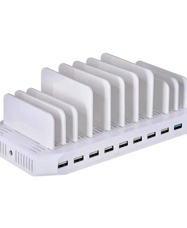 Unitek Βάση Φόρτισης με 9 Θύρες USB-A 160W Quick Charge 3.0 σε Λευκό χρώμα Y-2190