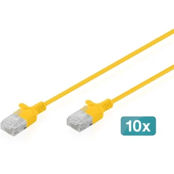Digitus U/UTP Cat.6 (Gigabit) Καλώδιο Δικτύου Ethernet Κίτρινο DK-1618-010S-Y-10