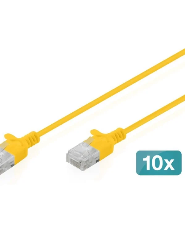 Digitus U/UTP Cat.6 (Gigabit) Καλώδιο Δικτύου Ethernet Κίτρινο DK-1618-020S-Y-10