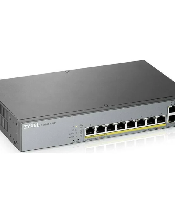 Zyxel GS1350-12HP Managed L2 PoE+ Switch με 10 Θύρες Gigabit (1Gbps) Ethernet και 2 SFP Θύρες GS1350-12HP-EU0101F