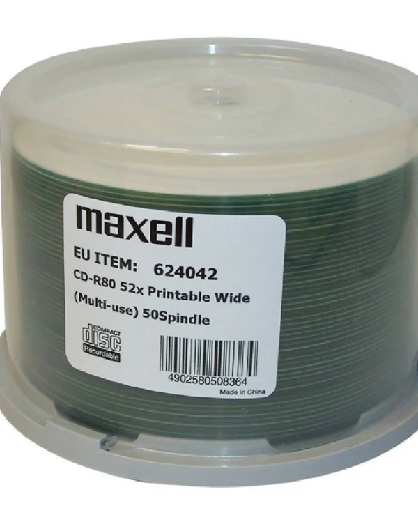 Maxell Εγγράψιμα CD-R 52x 700MB 50τμχ 624042.00.AS