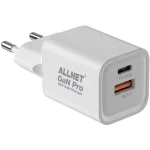 Allnet Φορτιστής Χωρίς Καλώδιο GaN με Θύρα USB-A και Θύρα USB-C 33W Power Delivery Λευκός PSU-GaNPD-USB-1A1C-33W