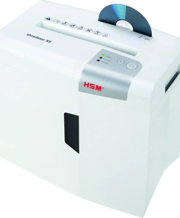 HSM Καταστροφέας Εγγράφων X8 Strip Cut 8 Φύλλων με Κάδο 18lt 1044121