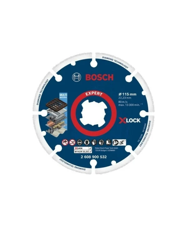 Bosch Expert Diamond Metal Wheel X-Lock Δίσκος Κοπής Μετάλλου 115mm 2608900532