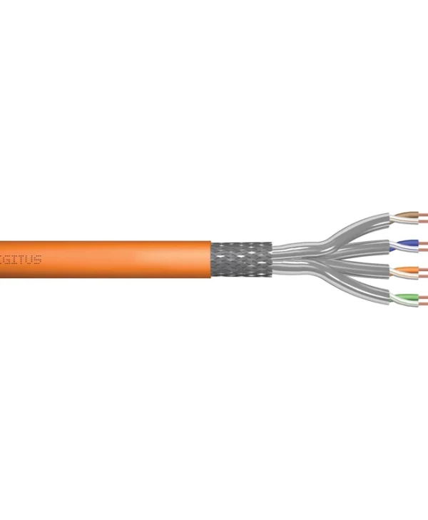 Digitus S/FTP Cat.7 (10Gbps) Καλώδιο Δικτύου Ethernet χωρίς ακροδέκτες 500m Πορτοκαλί DK-1745-VH-5