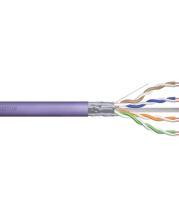 Digitus F/UTP Cat.6 (Gigabit) Καλώδιο Δικτύου Ethernet χωρίς ακροδέκτες 500m Μωβ DK-1624-VH-5