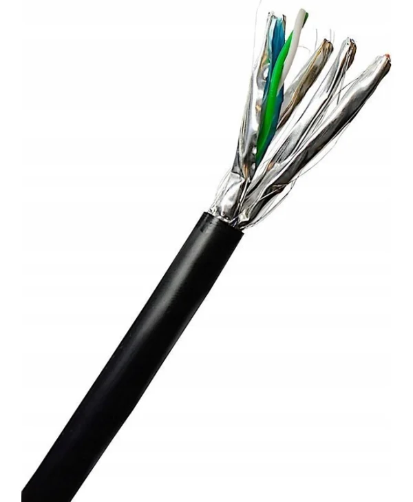 Digitus S/FTP Cat.7 (10Gbps) Καλώδιο Δικτύου Ethernet εξωτερικού χώρου 500m Μαύρο DK-1741-V-5-OD