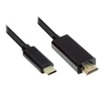 Good Connections HDMI 2.0 Premium High Speed 4K 60Hz HDR Cable HDMI male - USB-C male 2m Μαύρο GC-M0101 - Image 3