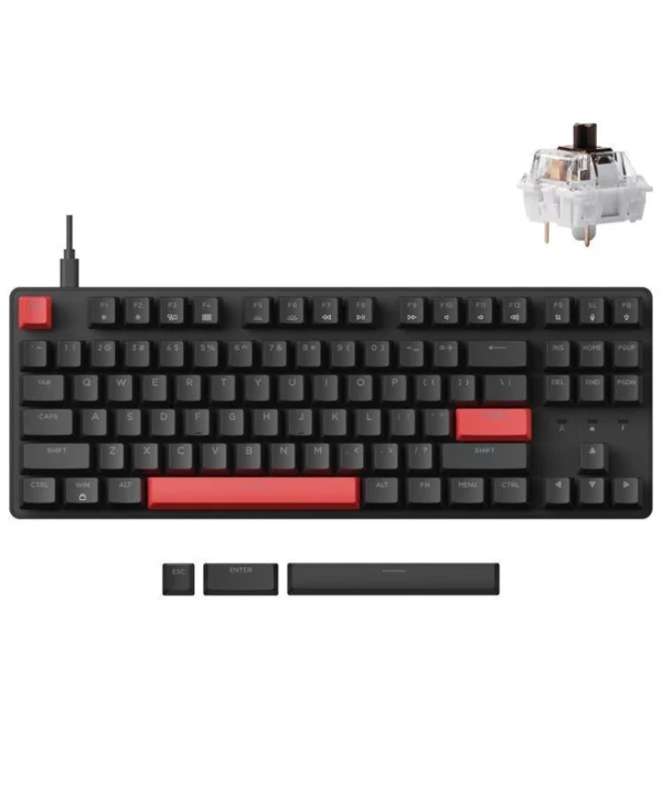 Keychron Lemokey X1-A3 QMK/VIA X1-A3 Gaming Μηχανικό Πληκτρολόγιο Tenkeyless με Keychron Brown διακόπτες και Φωτιζόμενα πλήκτρα (Αγγλικό US)
