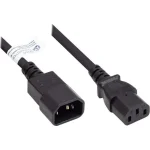 Alcasa IEC C14 / IEC C13 - IEC C14 / IEC C13 Cable 0.5m Μαύρο P1430-S005