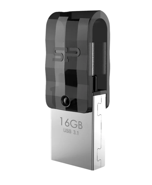 Silicon Power Mobile C31 16GB USB 3.1 Stick με σύνδεση USB-A & USB-C Γκρι SP016GBUC3C31V1K