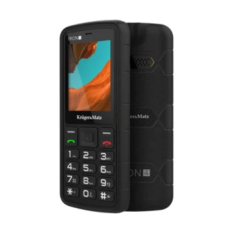 Kruger & Matz Iron 4 Dual SIM Ανθεκτικό Κινητό με Κουμπιά Μαύρο KM0467