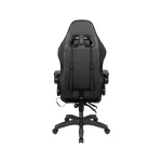Kruger & Matz Warrior GX-150 Καρέκλα Gaming Δερματίνης με RGB Φωτισμό και Υποπόδιο Μαύρη LEC-KM0790-BLED - Image 2