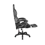 Kruger & Matz Warrior GX-150 Καρέκλα Gaming Δερματίνης με RGB Φωτισμό και Υποπόδιο Μαύρη LEC-KM0790-BLED - Image 5