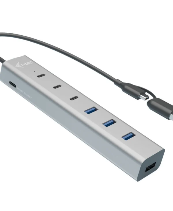 i-tec Hub 8 Θυρών USB 3.2 με σύνδεση USB-A / USB-C Γκρι CAHUBMETAL7