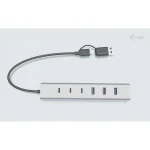 i-tec Hub 8 Θυρών USB 3.2 με σύνδεση USB-A / USB-C Γκρι CAHUBMETAL7 - Image 2