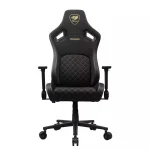 Cougar Defensor GOLD F Υφασμάτινη Καρέκλα Gaming με Ρυθμιζόμενα Μπράτσα Μαύρη 3MDFFGLB.0001