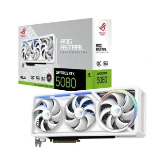Asus GeForce RTX 5080 16GB GDDR7 ROG Astral White OC Edition Κάρτα Γραφικών 90YV0LV4-M0NA00