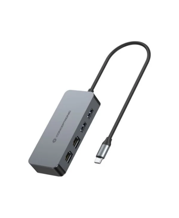 Conceptronic USB-C Docking Station με Ethernet Γκρι (ABBY24G)