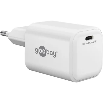 Goobay Φορτιστής Χωρίς Καλώδιο GaN με Θύρα USB-C 65W Power Delivery Λευκός (79156)