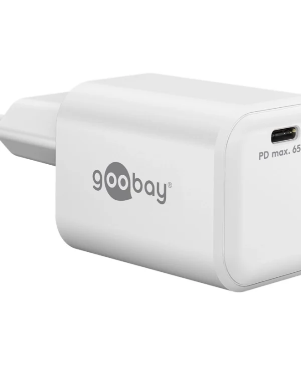 Goobay Φορτιστής Χωρίς Καλώδιο GaN με Θύρα USB-C 65W Power Delivery Λευκός (79156)