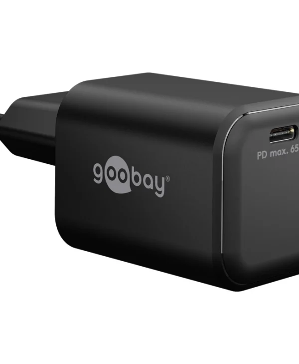 Goobay Φορτιστής Χωρίς Καλώδιο GaN με Θύρα USB-C 65W Power Delivery Μαύρος (79155)