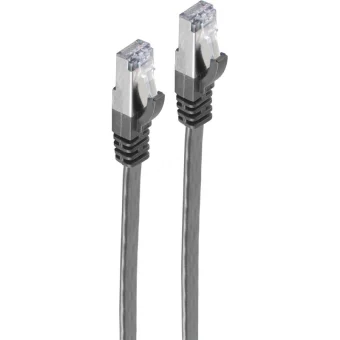 Shiverpeaks Flat U/UTP Cat.7 (10Gbps) Καλώδιο Δικτύου Ethernet 0.5m Μαύρο BS75511-SL0.5S