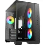 Sharkoon Steel Shark Gaming Midi Tower Κουτί Υπολογιστή με Πλαϊνό Παράθυρο και ARGB Φωτισμό Μαύρο 4044951044924 - Image 3