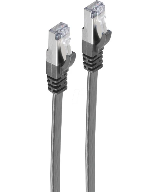 Shiverpeaks Flat U/UTP Cat.7 (10Gbps) Καλώδιο Δικτύου Ethernet 7.5m Μαύρο BS75517-SLS