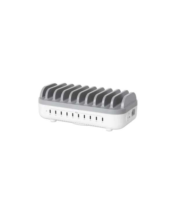 Manhattan Βάση Φόρτισης με 10 Θύρες USB-C 200W Power Delivery σε Λευκό χρώμα (102766)