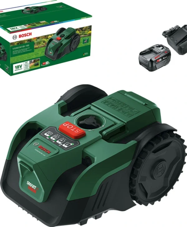 Bosch Ρομποτική Μηχανή Γκαζόν 4Ah / 18V 06008E1000
