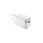 Troika Φορτιστής Χωρίς Καλώδιο GaN με Θύρα USB-A και Θύρα USB-C 35W Power Delivery Λευκός (Power Pull 35) CHA35/WH