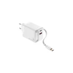Troika Φορτιστής Χωρίς Καλώδιο GaN με Θύρα USB-A και Θύρα USB-C 35W Power Delivery Λευκός (Power Pull 35) CHA35/WH - Image 3