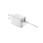 Troika Φορτιστής Χωρίς Καλώδιο GaN με Θύρα USB-A και Θύρα USB-C 35W Power Delivery Λευκός (Power Pull 35) CHA35/WH - Image 5