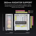 Corsair 3200D RS ARGB Gaming Midi Tower Κουτί Υπολογιστή Λευκό CC-9011345-WW - Image 14