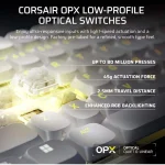 Corsair Vanguard 99 Ασύρματο Gaming Μηχανικό Πληκτρολόγιο με Corsair OPX διακόπτες και RGB φωτισμό (Αγγλικό US) Λευκό CH-91H901B-NA - Image 6
