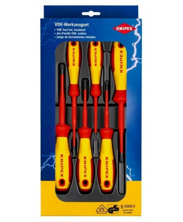 Knipex Σετ Κατσαβίδια Ηλεκτρολόγου VDE 1000V με 6 Εναλλασσόμενες Μύτες 4162933