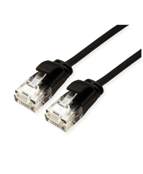 Roline U/UTP Cat.6a (Gigabit) Καλώδιο Δικτύου Ethernet 0.5m Μαύρο 21.44.3952-100