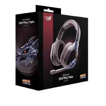 Lexip Madara “Destruction” Ασύρματο Over Ear Gaming Headset με σύνδεση 3.5mm / Bluetooth Καφέ for Nintendo Switch / PC / PS4 / PS5 / XBOX TSXLXHS0003