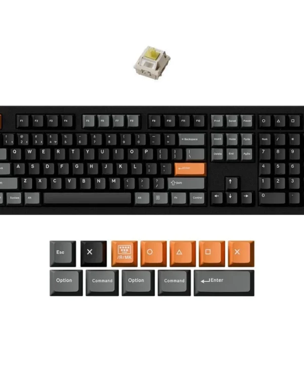 Keychron P6 Ultra P6-M4 Ασύρματο Gaming Μηχανικό Πληκτρολόγιο με Keychron Silk POM Banana διακόπτες και RGB φωτισμό (Αγγλικό US)