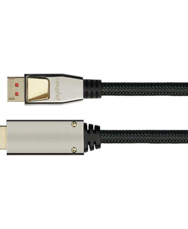 Python Cable DisplayPort male - HDMI male 10m Μαύρο (GC-M0220)