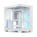 Fractal Design Pop 2 Gaming Midi Tower Κουτί Υπολογιστή με Πλαϊνό Παράθυρο και RGB Φωτισμό Λευκό FD-C-POV2A-03