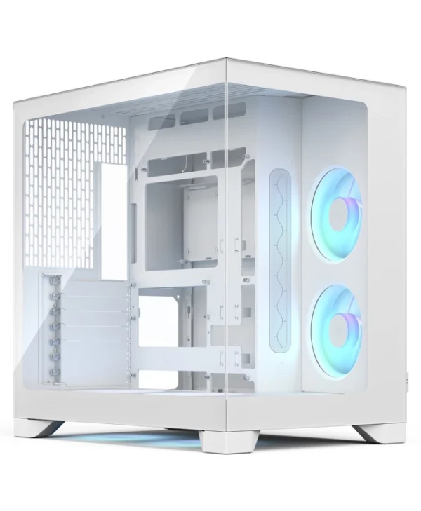 Fractal Design Pop 2 Gaming Midi Tower Κουτί Υπολογιστή με Πλαϊνό Παράθυρο και RGB Φωτισμό Λευκό FD-C-POV2A-03