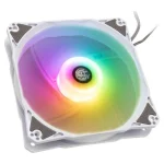Bitspower Notos Case Fan 120mm (1800rpm) με RGB Φωτισμό και Σύνδεση 4-Pin PWM 5τμχ Λευκό LUBP-003 - Image 2