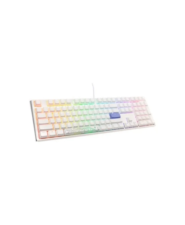 Ducky One 3 Classic Gaming Μηχανικό Πληκτρολόγιο με Cherry MX Blue διακόπτες και RGB φωτισμό (Αγγλικό US) Λευκό GATA-2076